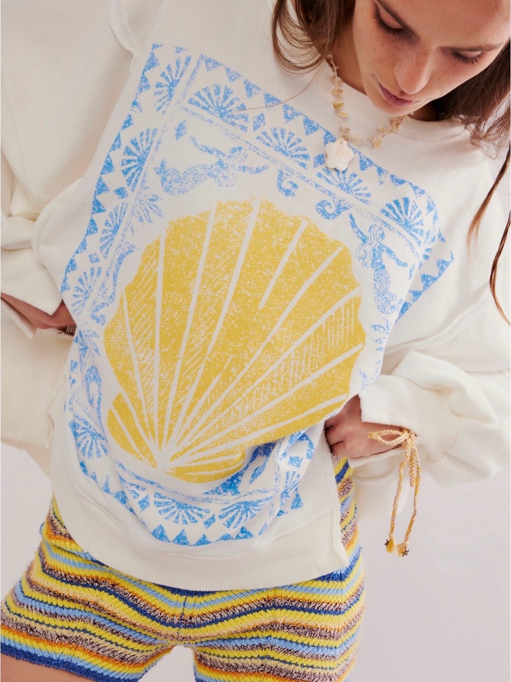 Free People Graphic Camden Pullover